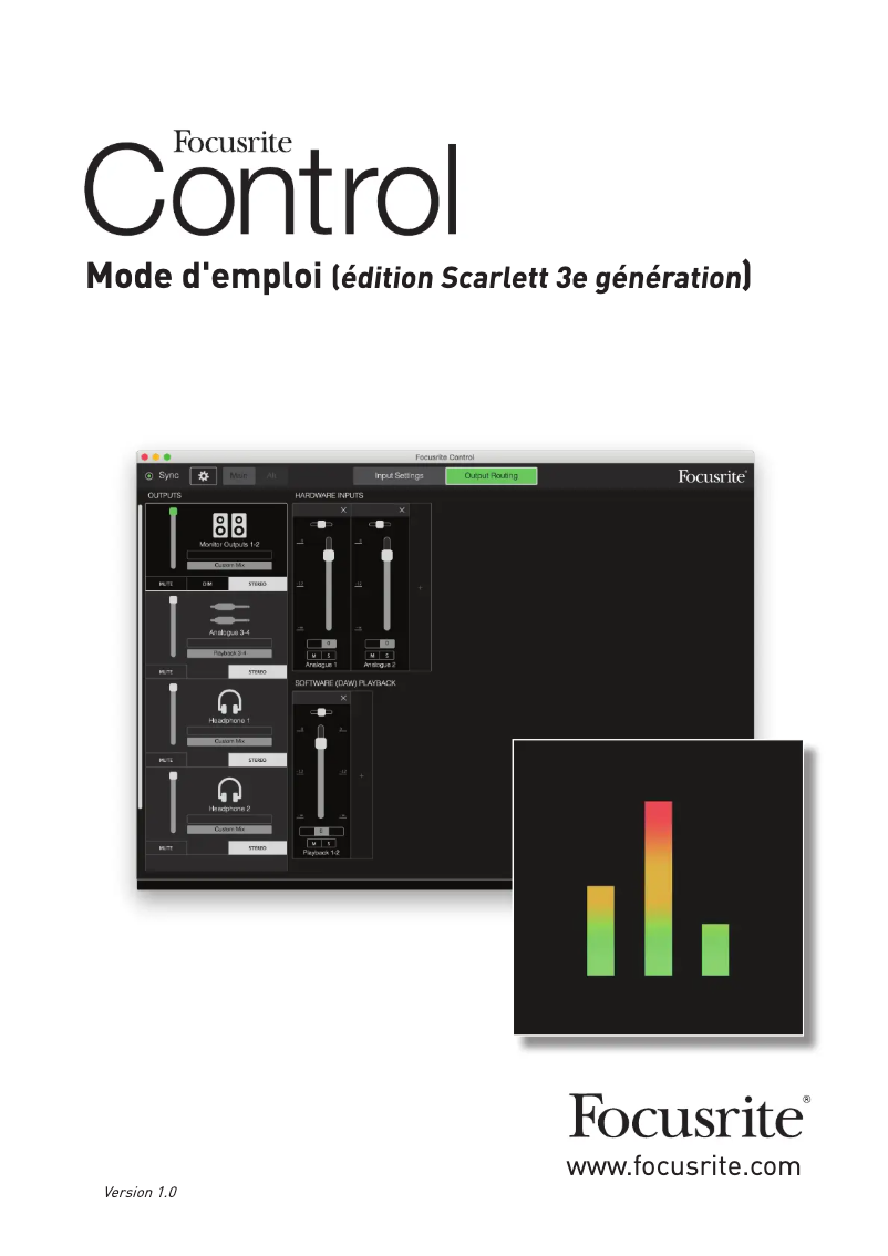 Página 1 del manual Manual de usuario Focusrite Scarlett 8i6