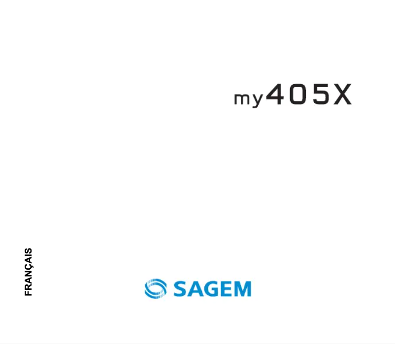 Page 1 de la notice Manuel utilisateur Sagem my405X