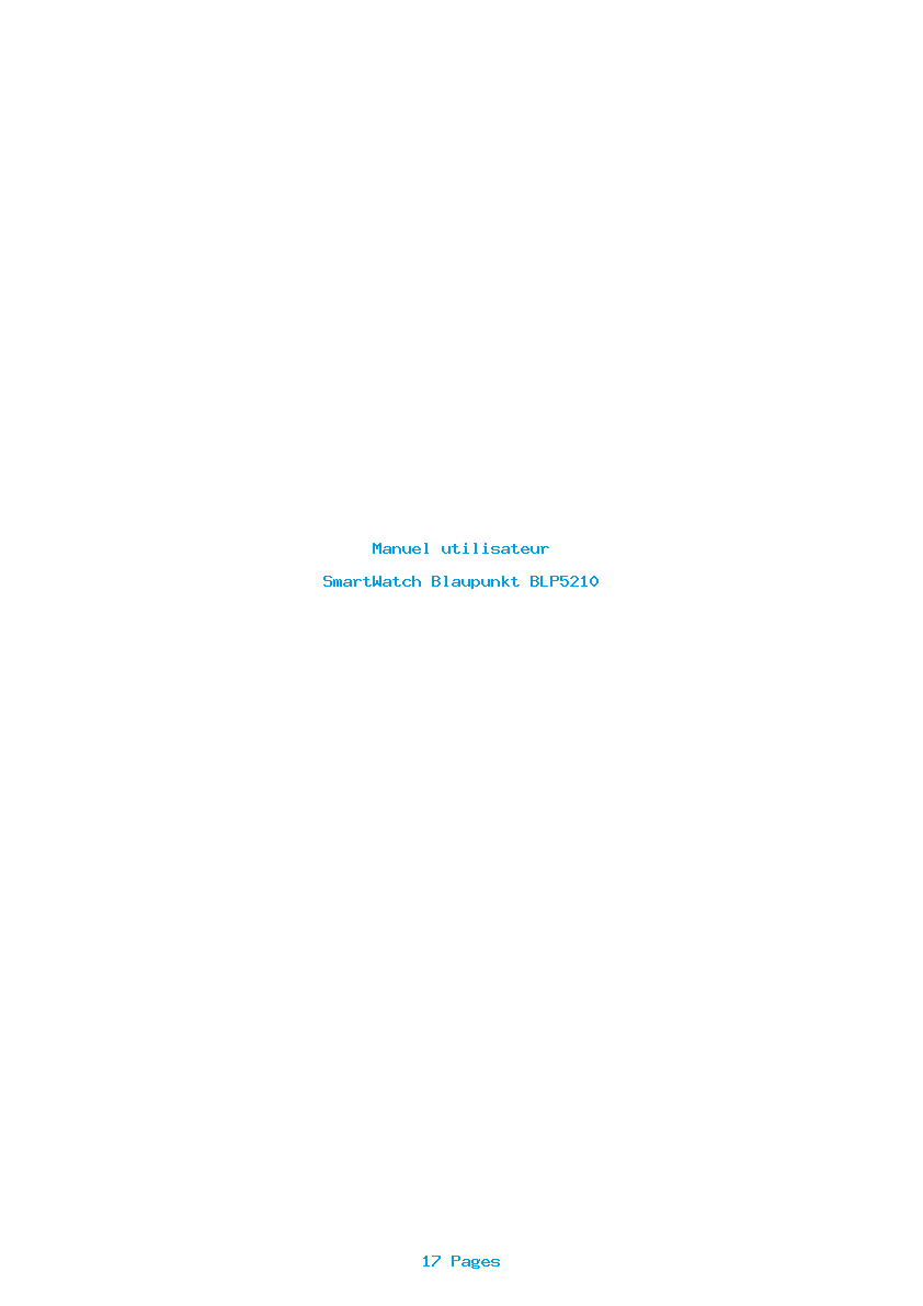 Page 1 de la notice Manuel utilisateur Blaupunkt BLP5210