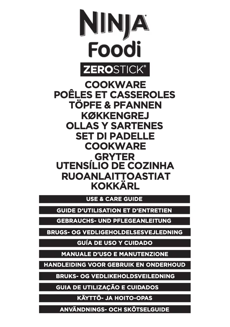 Page 1 de la notice Manuel utilisateur Ninja Foodi Zerostick C30126EU