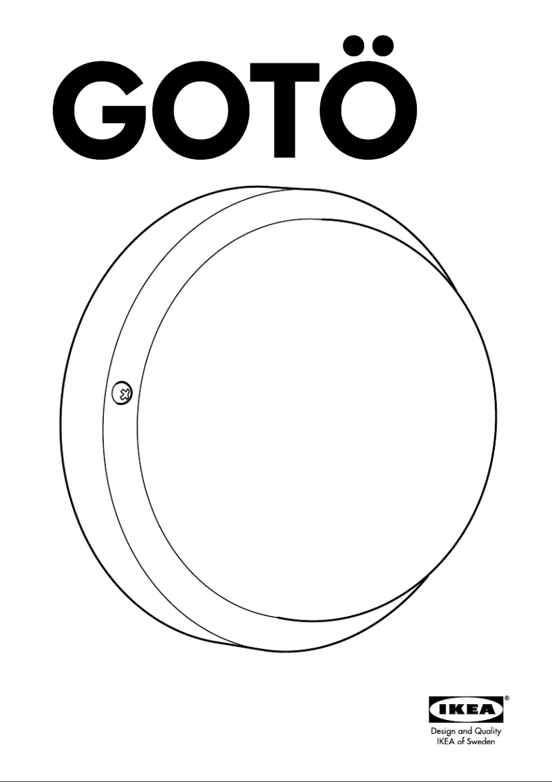 Page 1 de la notice Manuel utilisateur Ikea GOTO