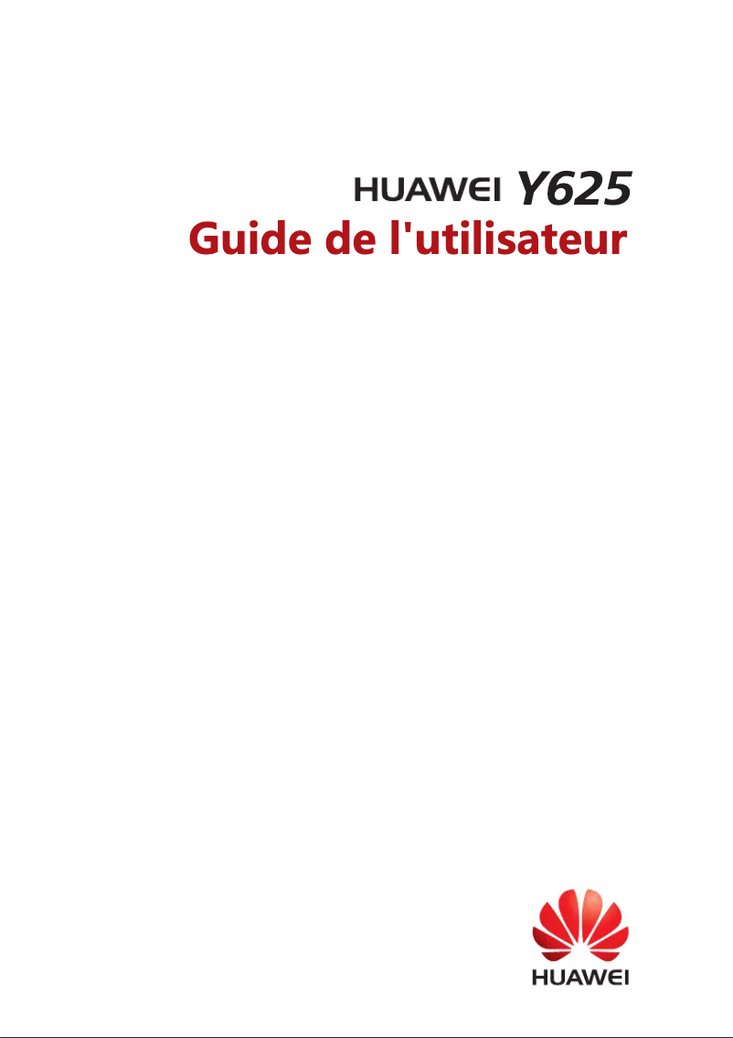 Page 1 de la notice Manuel utilisateur Huawei Y625
