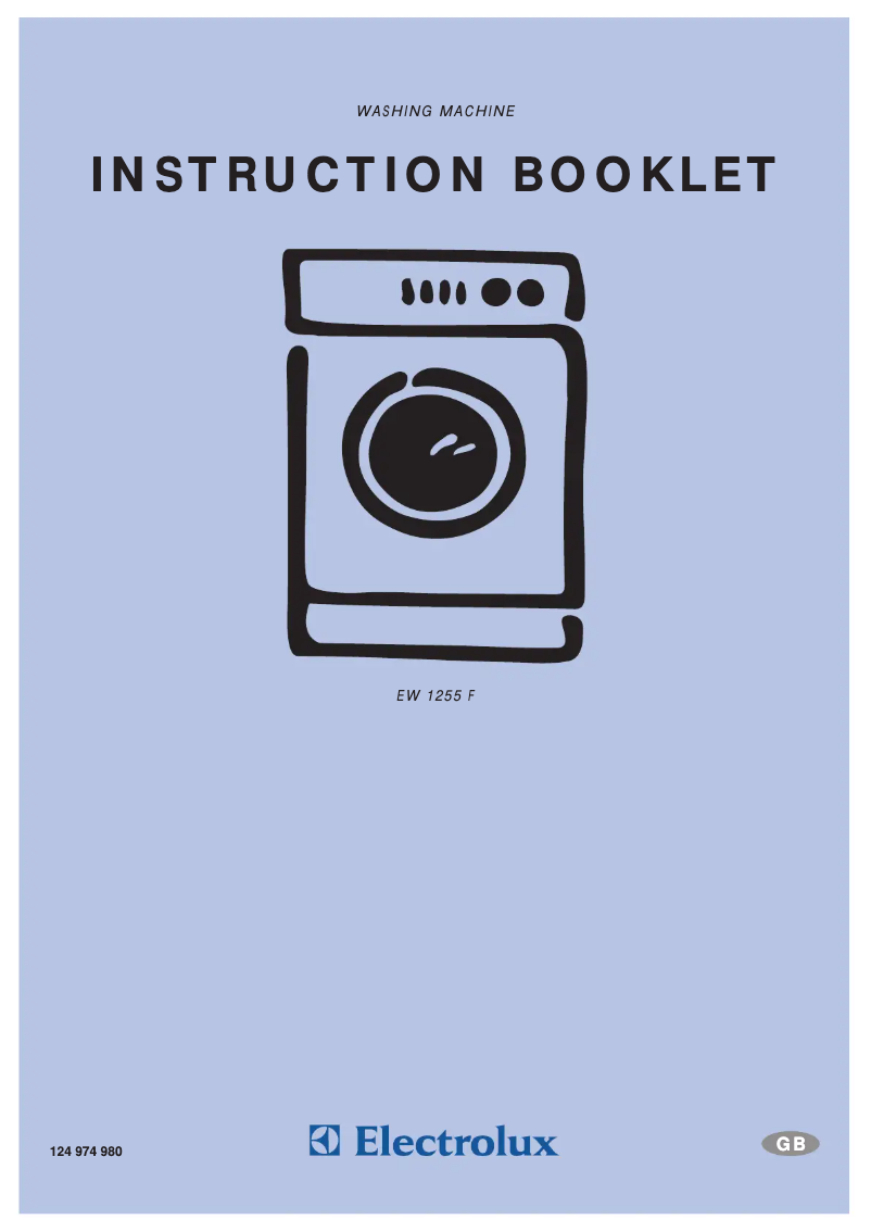 Page 1 de la notice Manuel utilisateur Electrolux EW1255W