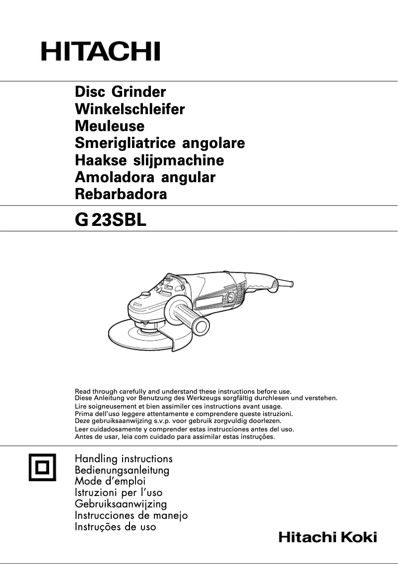 Page 1 de la notice Manuel utilisateur Hitachi G 23SBL