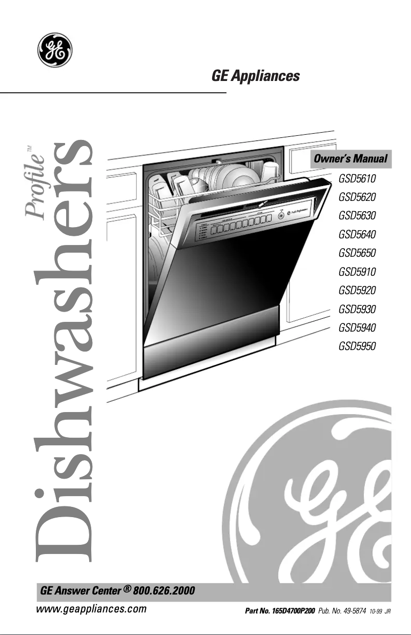 Página 1 del manual Manual de uso y mantenimiento GE Profile Performance Triton GSD5650DCC