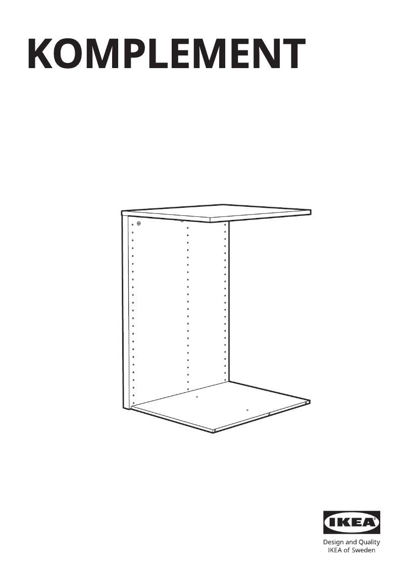 Page 1 de la notice Consignes visuelles Ikea KOMPLEMENT