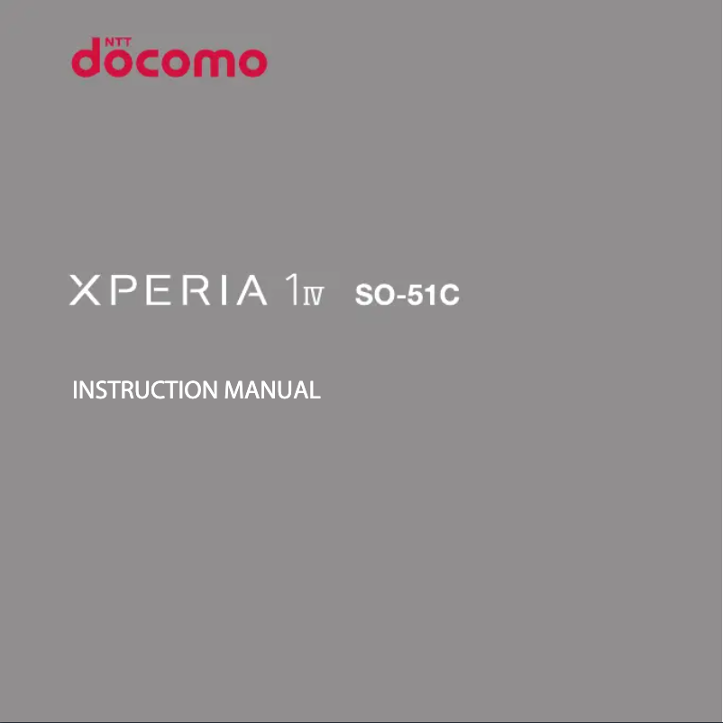 Imagen de la primera página del manual del dispositivo Xperia 1 IV SO-51C