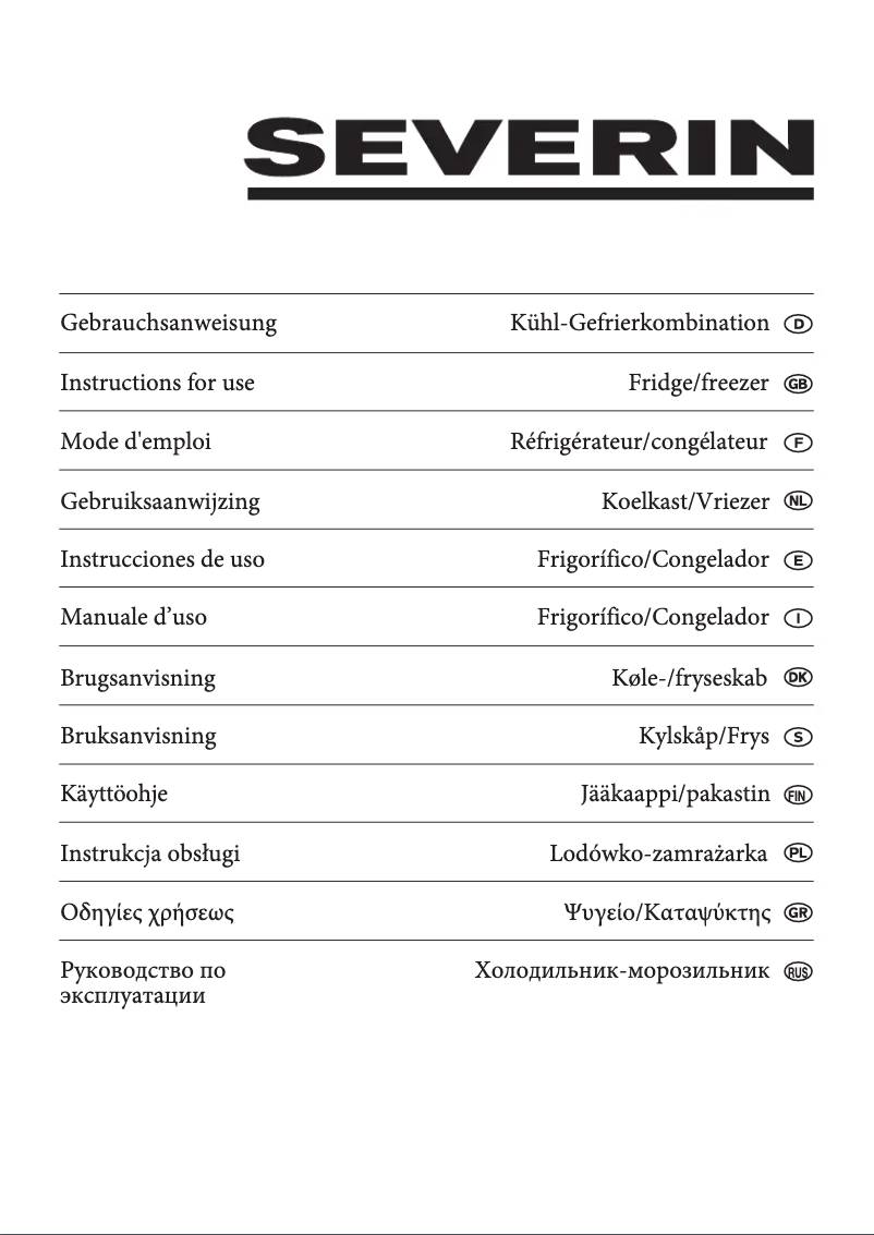 Page 1 de la notice Manuel utilisateur Severin KS 9765
