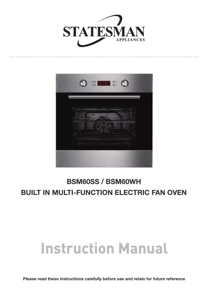 Página 1 del manual Manual de usuario Statesman BSM60WH