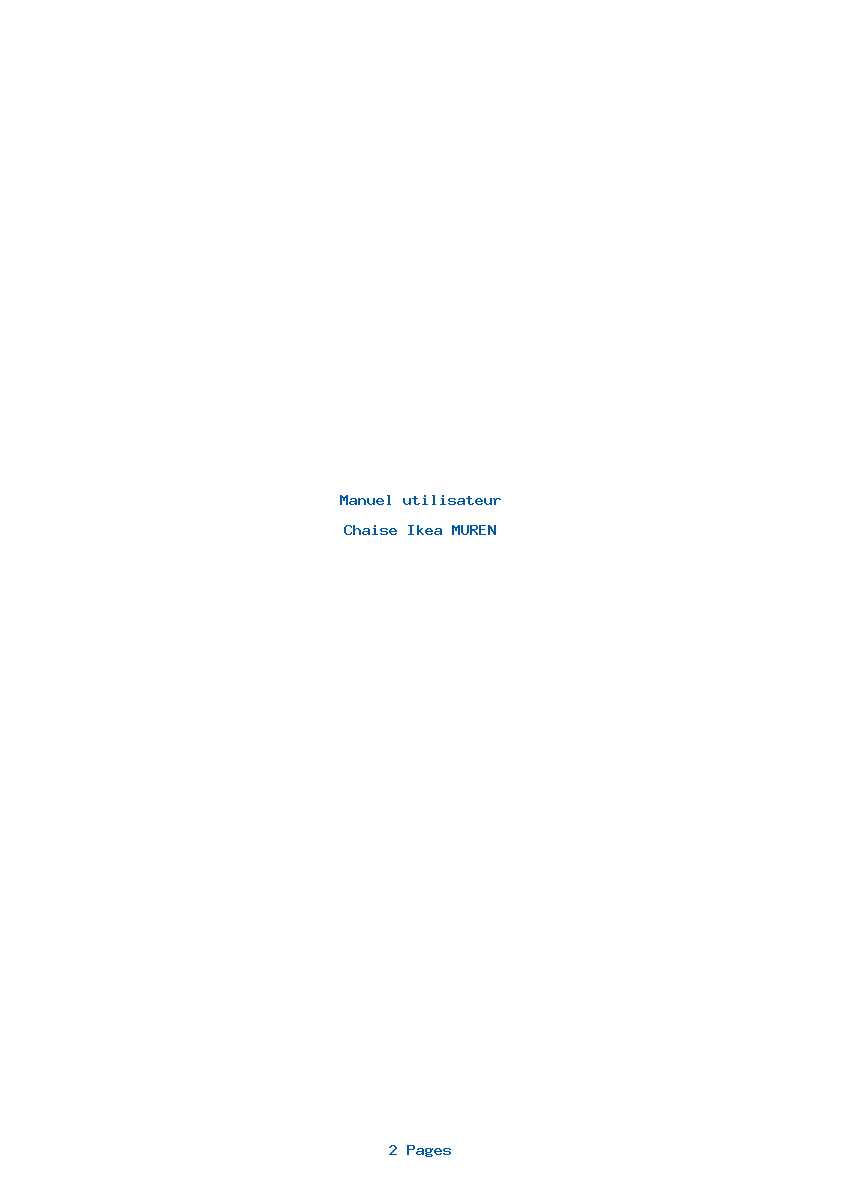 Page 1 de la notice Manuel utilisateur Ikea MUREN