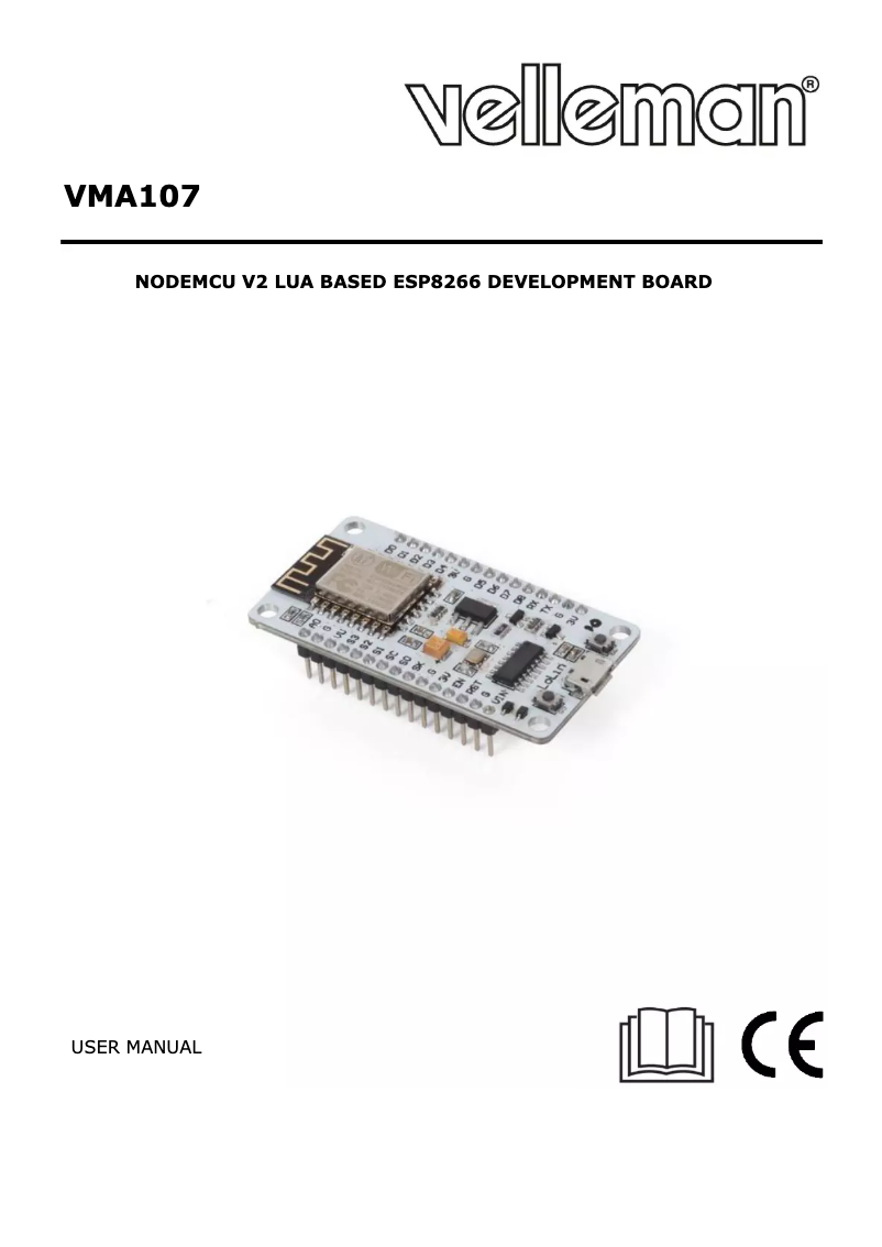 Page 1 de la notice Manuel utilisateur Velleman VMA107