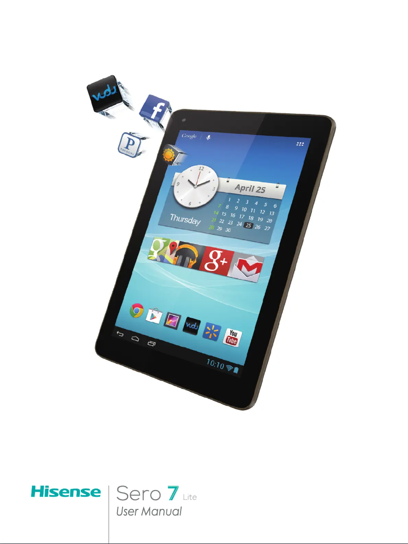 Page 1 de la notice Manuel utilisateur Hisense Sero 7 Lite