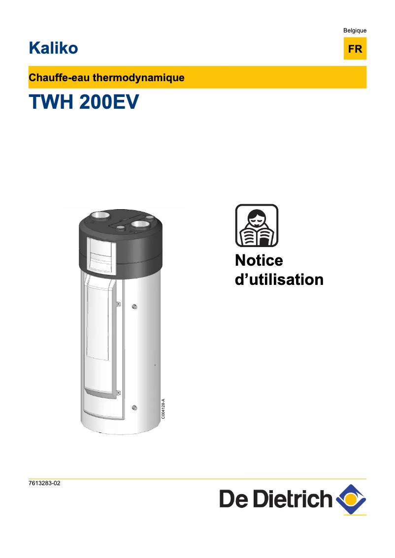 Página 1 del manual Manual de usuario De Dietrich Kaliko TWH 200EV