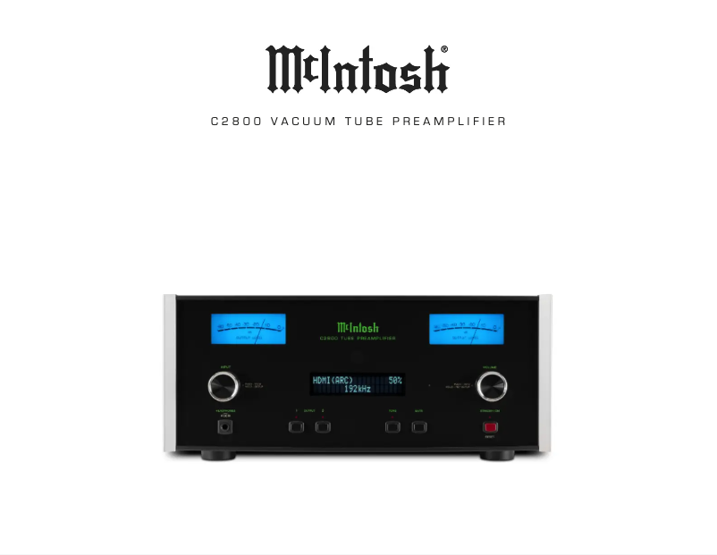 Page 1 de la notice Brochure McIntosh C2800