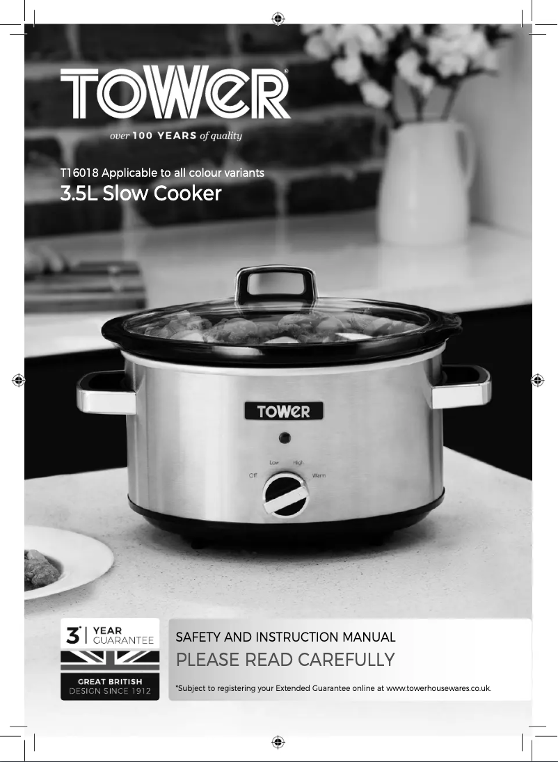 Page 1 de la notice Manuel utilisateur Tower T16018