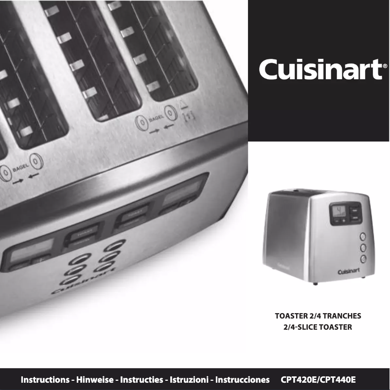 Page 1 of the manual User Manual Cuisinart CPT440E