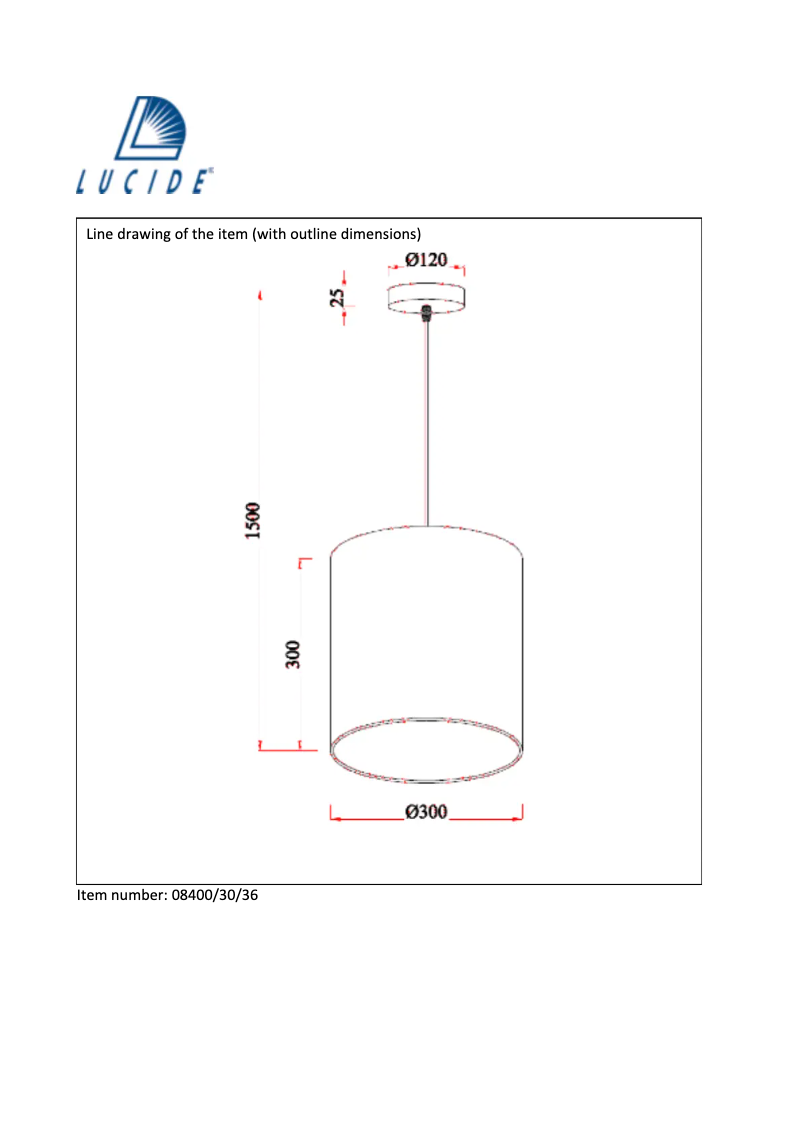 Page 1 of the manual User Manual Lucide Moda