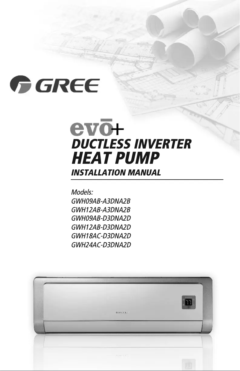 Page 1 de la notice Manuel utilisateur Gree Evo+ GWH09AB-D3DNA2D