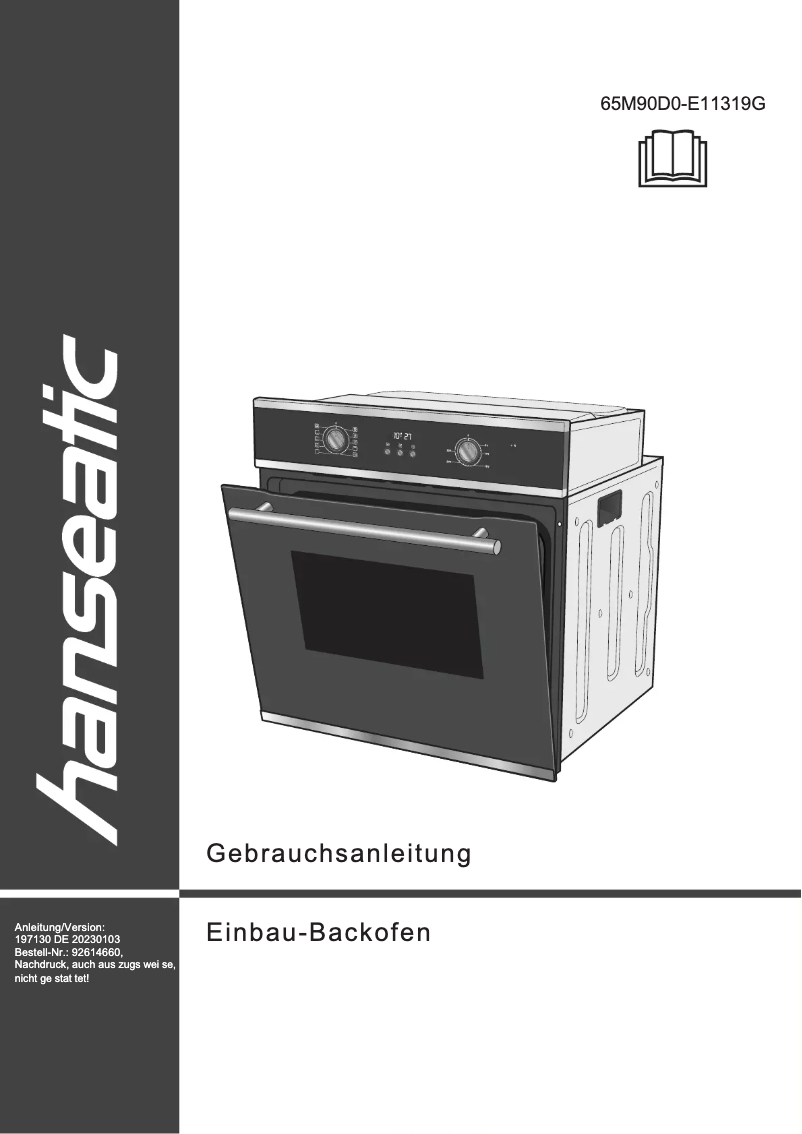 Page 1 de la notice Manuel utilisateur Hanseatic 65M90D0-E11319G