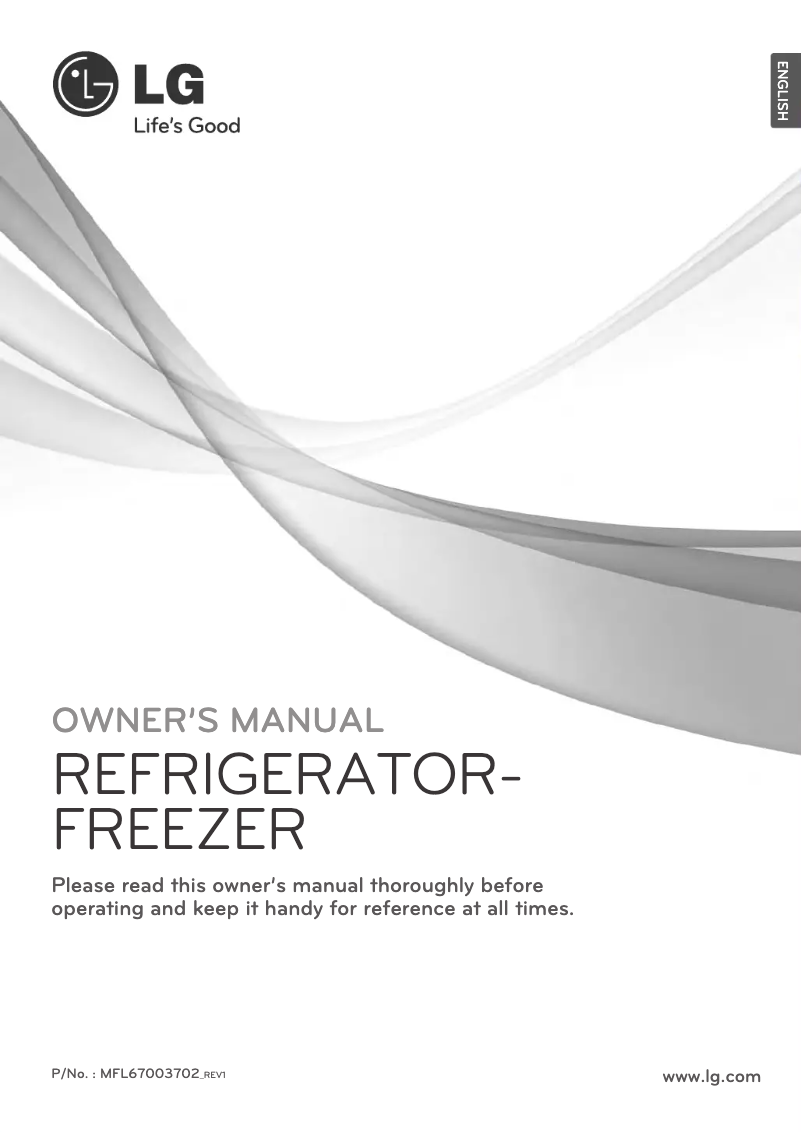 Page 1 de la notice Manuel utilisateur LG GB7143A2PW1