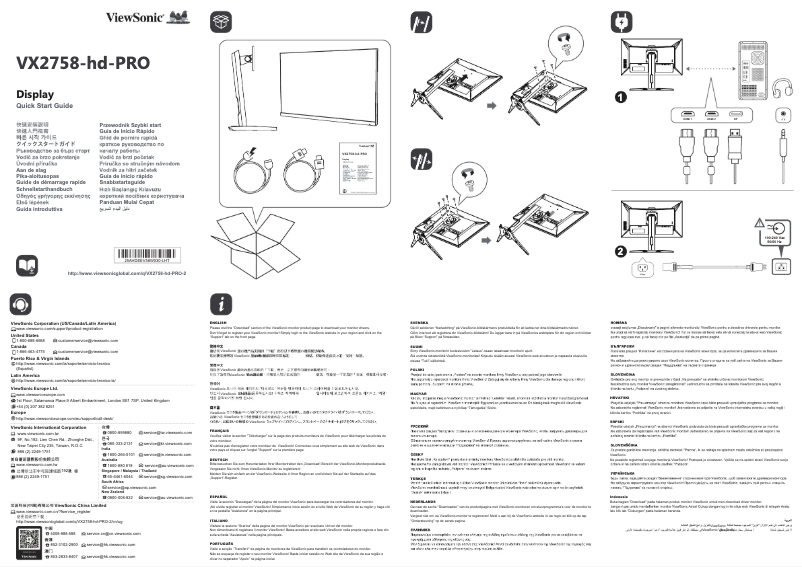 Página 1 del manual Guía de inicio rápido Viewsonic VX2758-HD-PRO-2