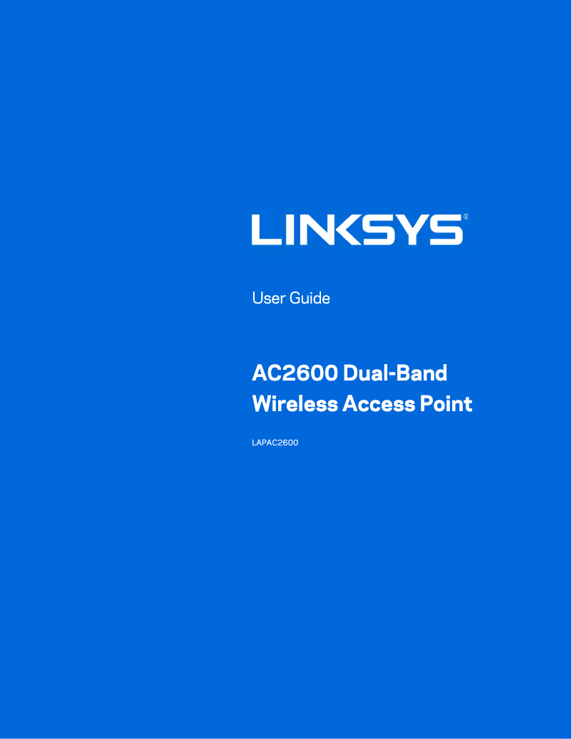 Page 1 de la notice Manuel utilisateur Linksys LAPAC2600 PRO