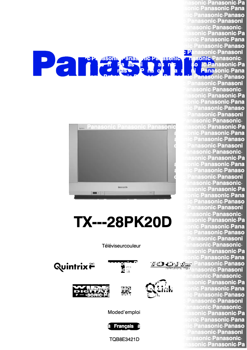 Page 1 de la notice Manuel utilisateur Panasonic TX-28PK20D