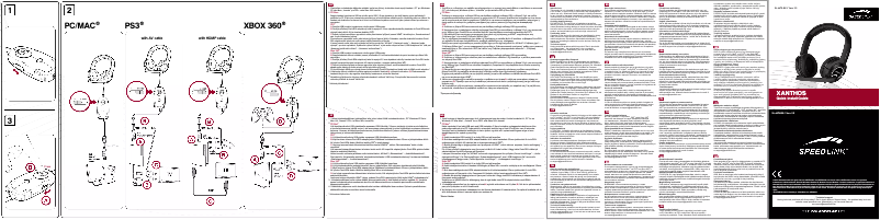 Page 1 de la notice Manuel utilisateur Speed-Link XANTHOS