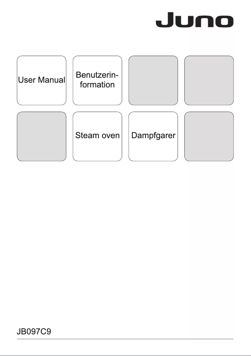 Page 1 of the manual User Manual Juno JB097C9