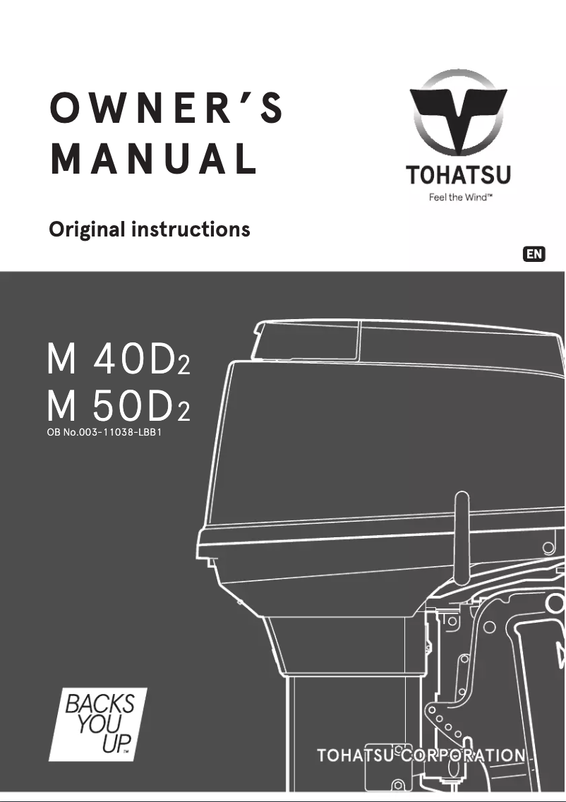 Page 1 of the manual User Manual Tohatsu M40D2