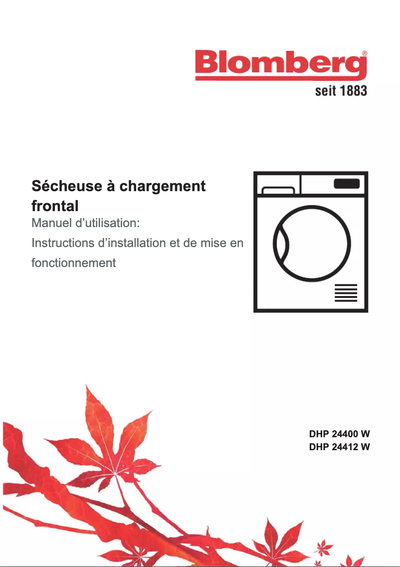 Página 1 del manual Manual de usuario Blomberg DHP24412W