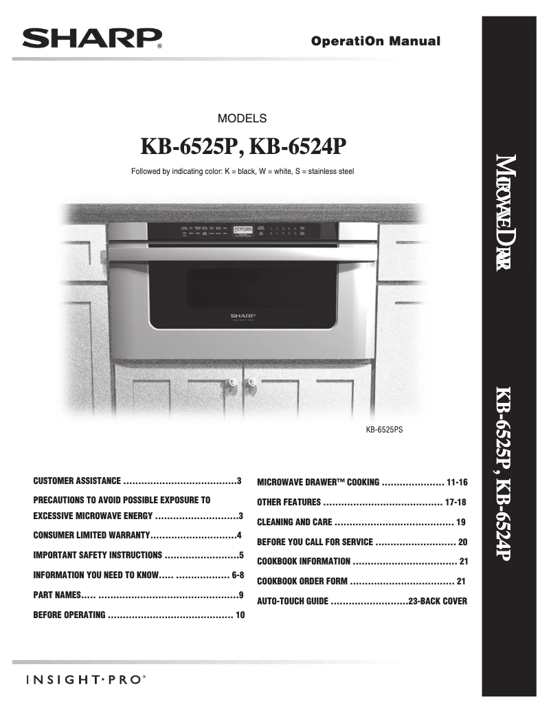 Página 1 del manual Manual de usuario Sharp KB-6524PK