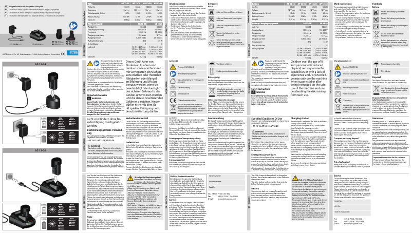 Page 1 de la notice Manuel utilisateur Güde LG 12-04