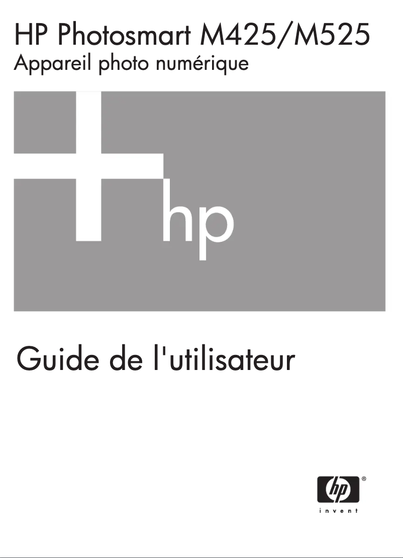 Page 1 de la notice Manuel utilisateur HP Photosmart M425