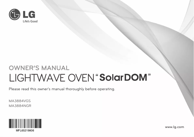 Page 1 de la notice Manuel utilisateur LG MA3884VGS