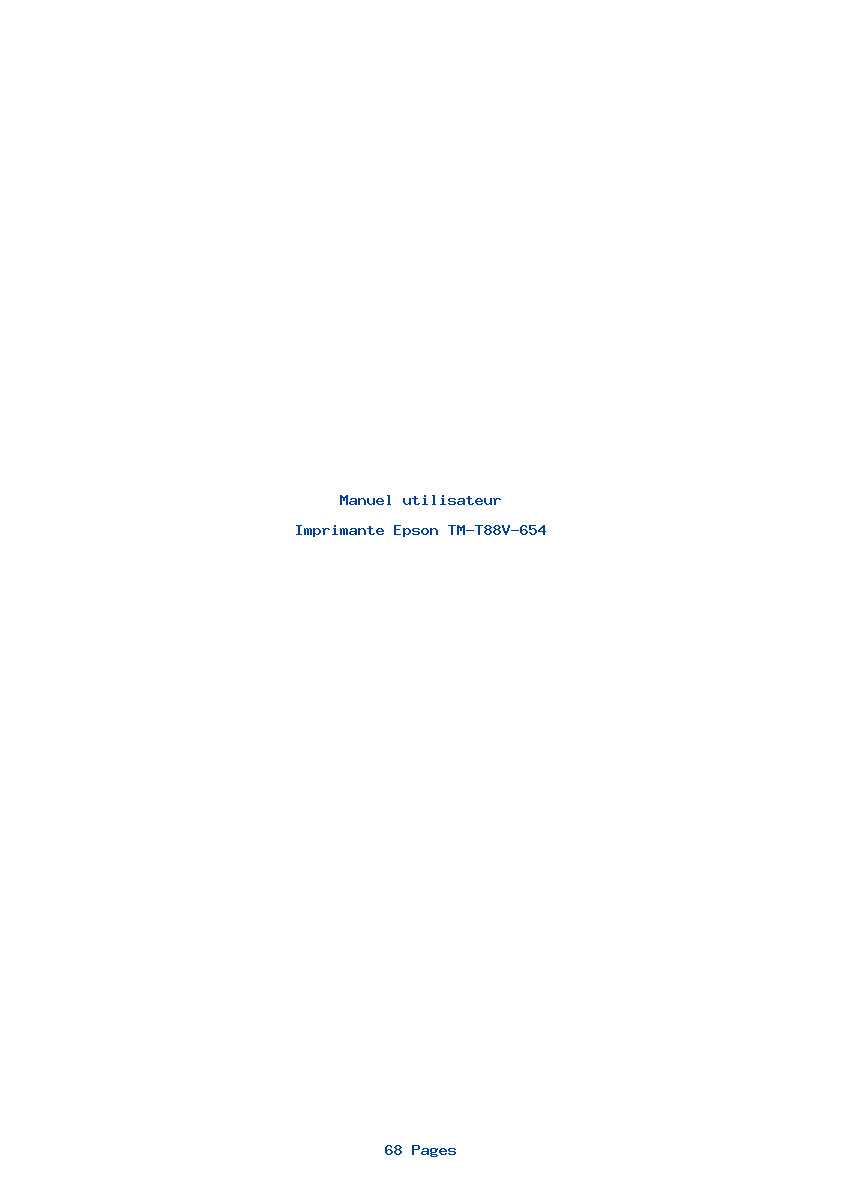 Image de la première page du manuel de l'appareil TM-T88V-654