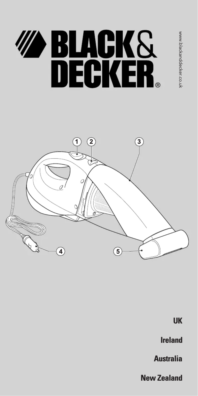 Page n°1 - Manuel utilisateur Black & Decker ACV1205T