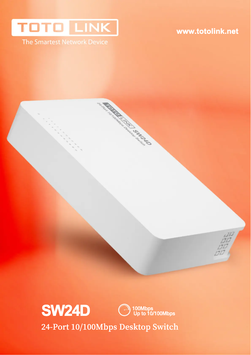 Página 1 del manual Manual de usuario Totolink SW24D