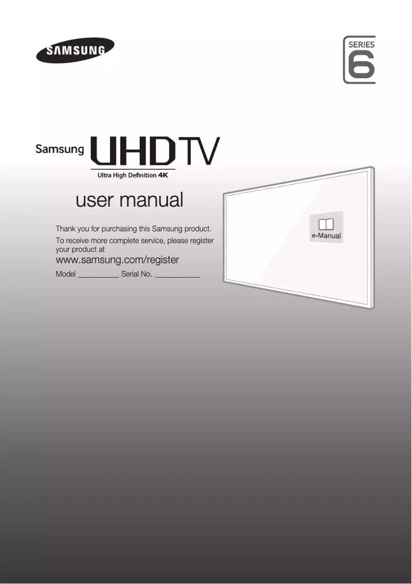 Página 1 del manual Guía de inicio rápido Samsung UE65JU6075U