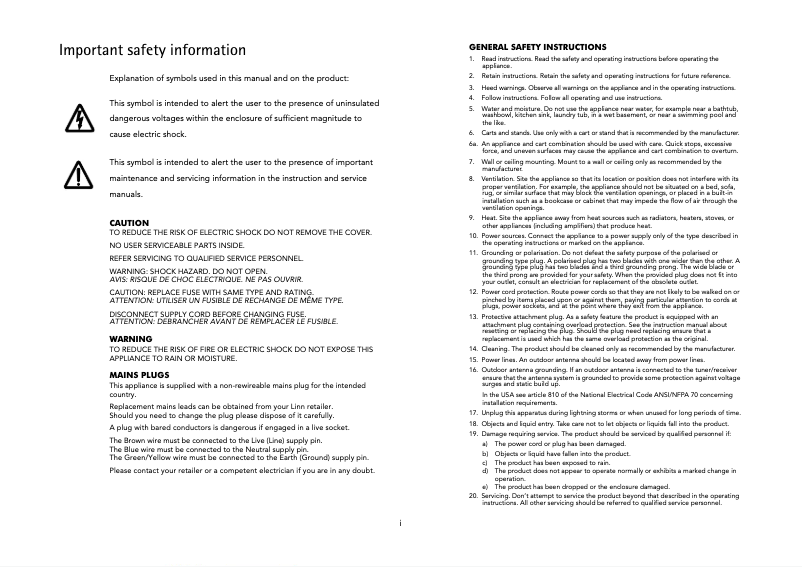 Page 1 de la notice Manuel utilisateur Linn Kivor Linnk