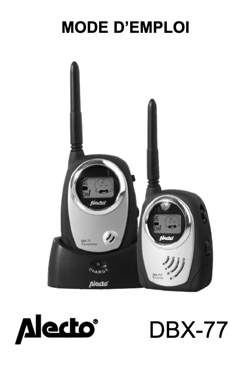 Página 1 del manual Manual de usuario Alecto DBX-77