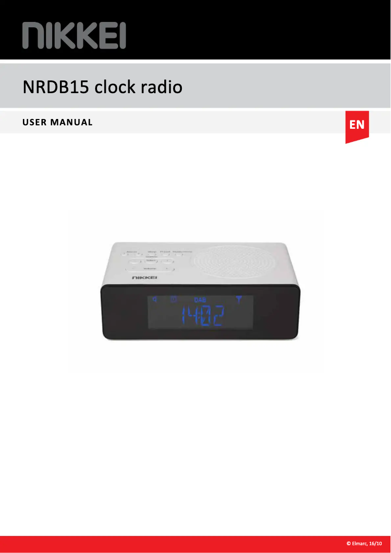 Page 1 de la notice Manuel utilisateur Nikkei NRDB15
