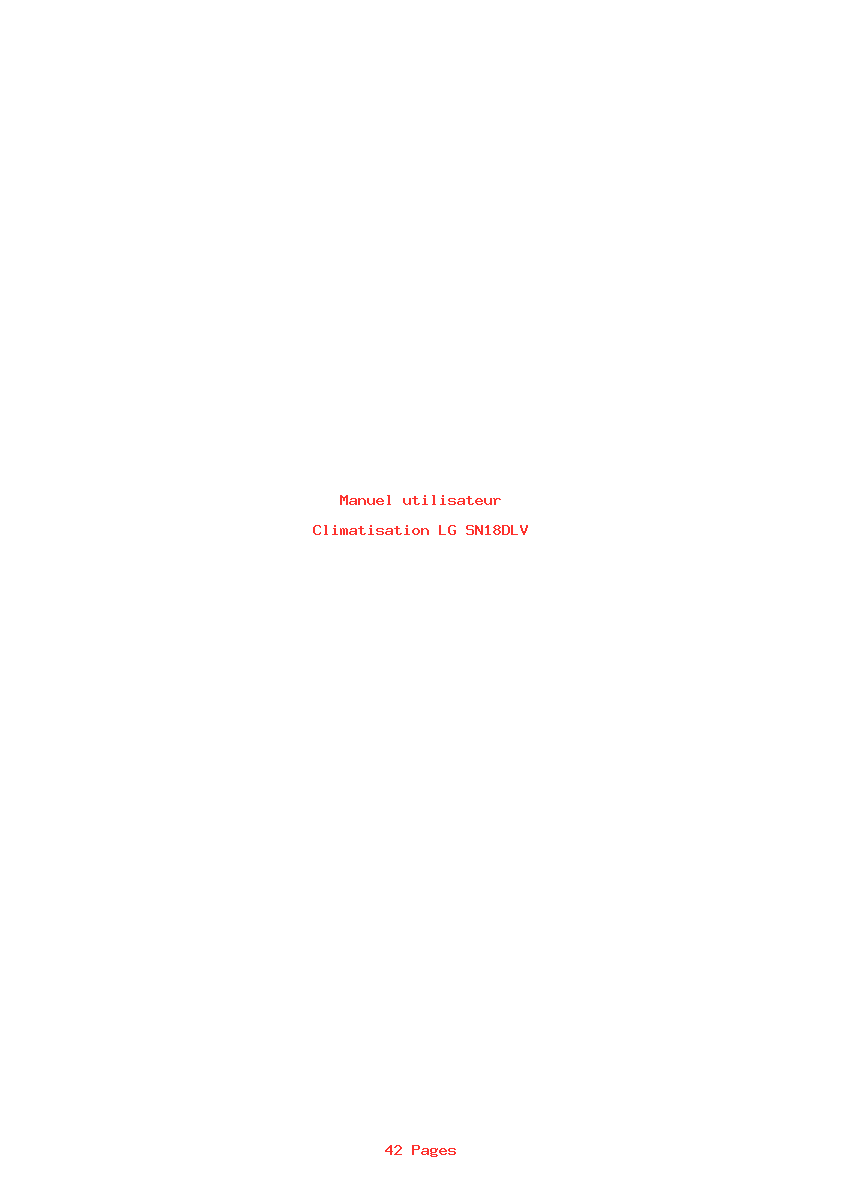 Page 1 de la notice Manuel utilisateur LG SN18DLV