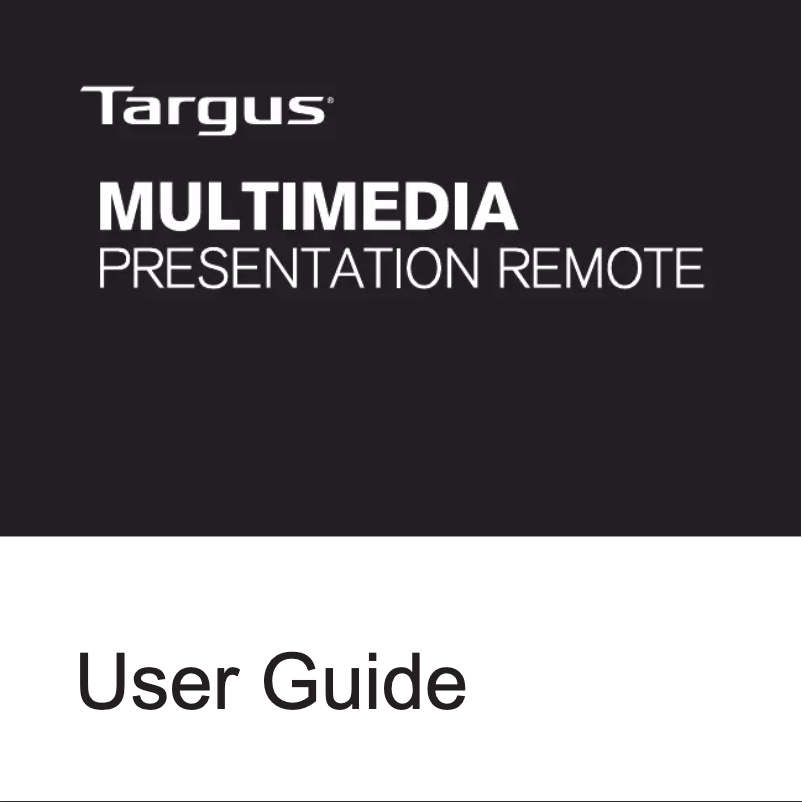 Page 1 de la notice Manuel utilisateur Targus AMP09EU