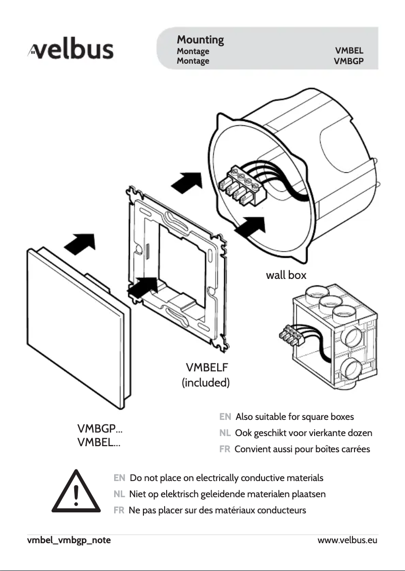 Page 1 de la notice Manuel utilisateur Velbus VMBEL4