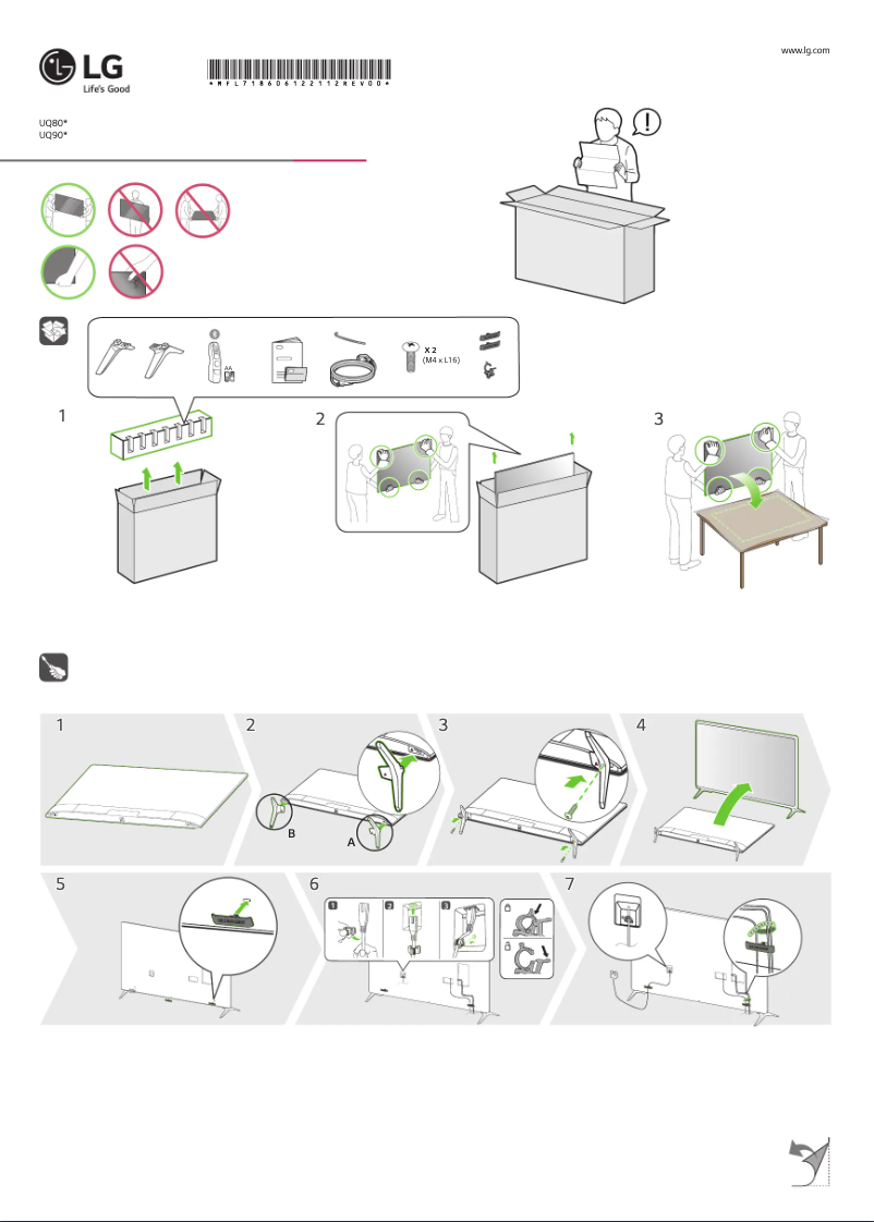 Page 1 de la notice Manuel utilisateur LG 43UQ9000PSD