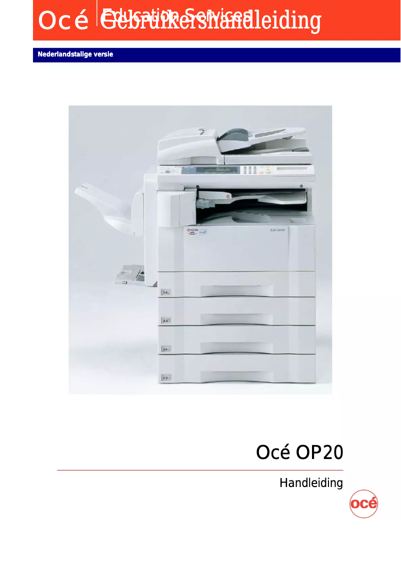 Página 1 del manual Manual de usuario Océ OP20