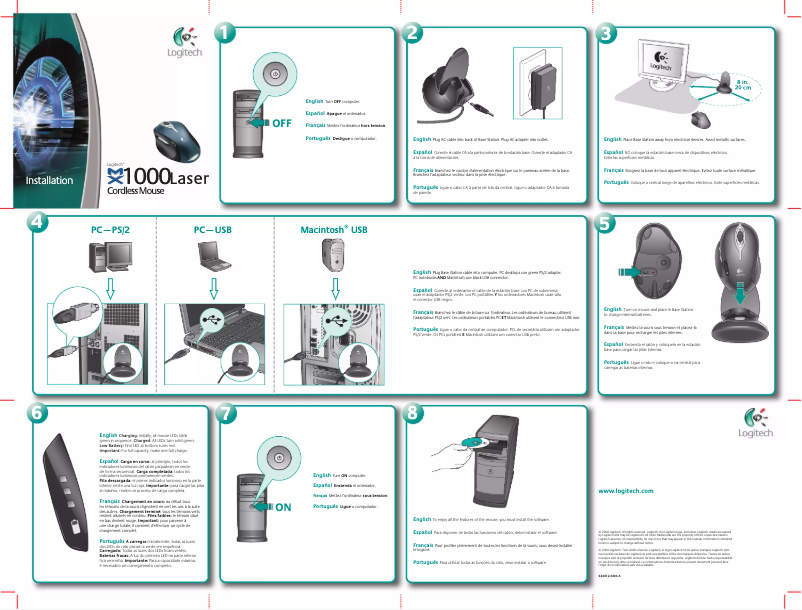 Page 1 of the manual User Manual Logitech MX1000