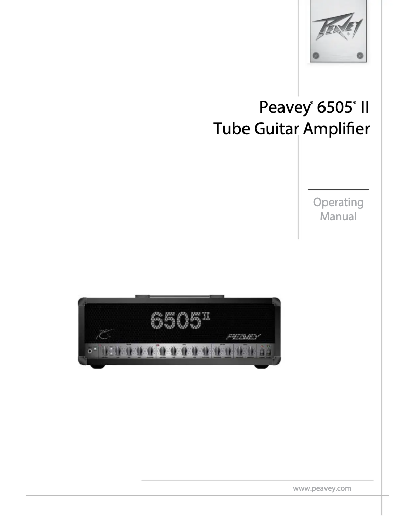 Page 1 de la notice Manuel utilisateur Peavey 6505 II