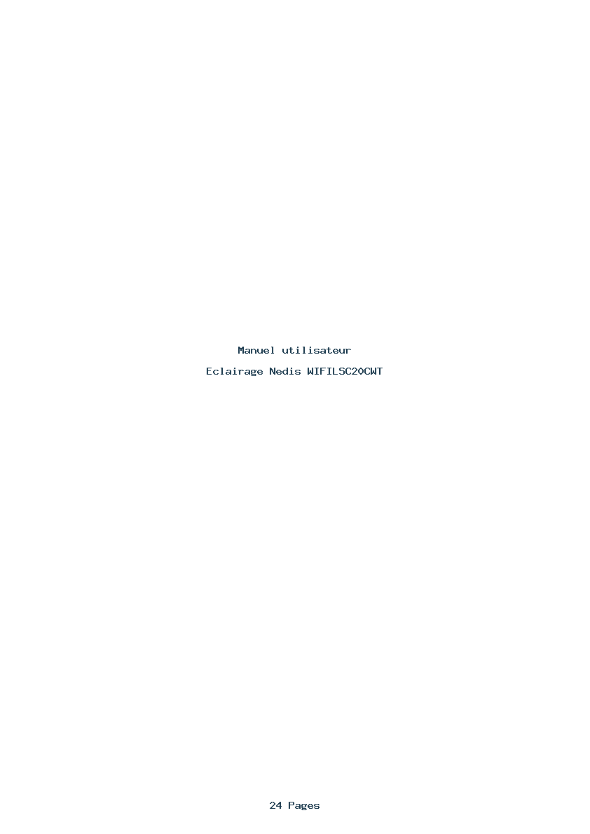 Page 1 de la notice Manuel utilisateur Nedis WIFILSC20CWT